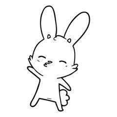 curious bunny cartoon