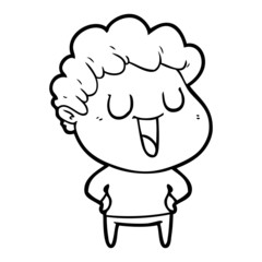 laughing cartoon man