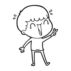 laughing cartoon man