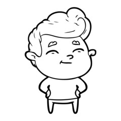 happy cartoon man