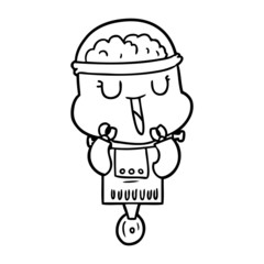 happy cartoon robot