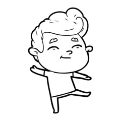 happy cartoon man