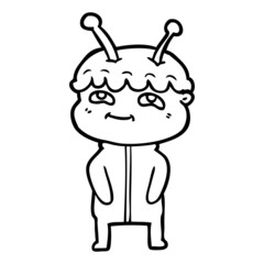 friendly cartoon spaceman
