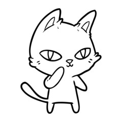 cartoon cat staring