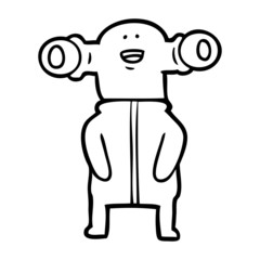 friendly cartoon alien