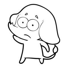cartoon unsure elephant