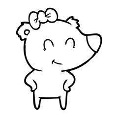 female bear cartoon