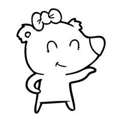 female polar bear cartoon