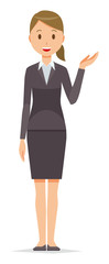Fototapeta premium Business woman in suit wears guide