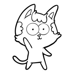 happy cartoon cat