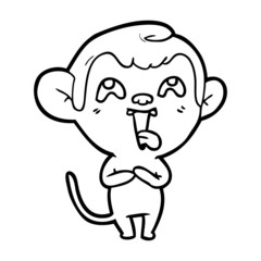 crazy cartoon monkey