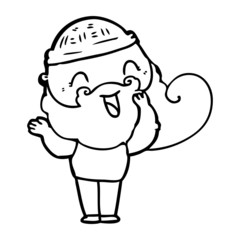 happy bearded man