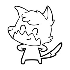 cartoon friendly fox