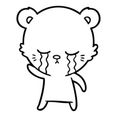 crying cartoon bear