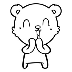 happy cartoon polar bear