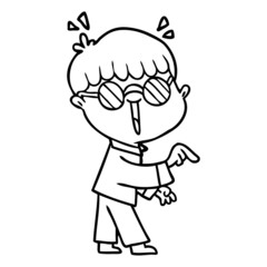 cartoon boy wearing spectacles