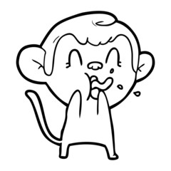 crazy cartoon monkey