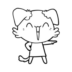 happy little dog cartoon