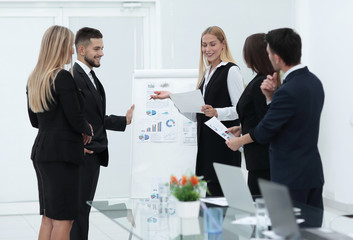 Business people at presentation in office