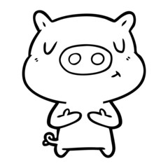 cartoon content pig