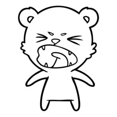 angry cartoon bear