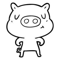 cartoon content pig