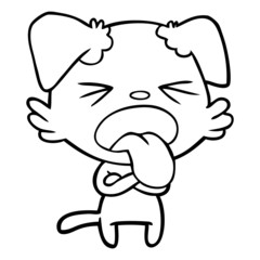 cartoon disgusted dog