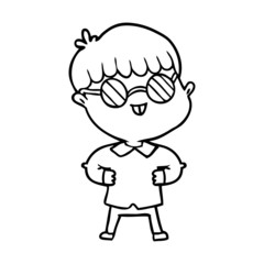 cartoon boy wearing spectacles