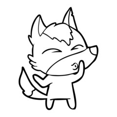 cartoon wolf whistling