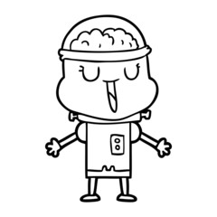 happy cartoon robot