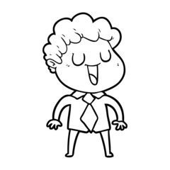 laughing cartoon man