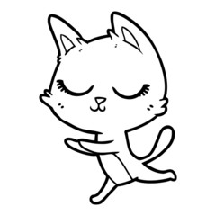 calm cartoon cat