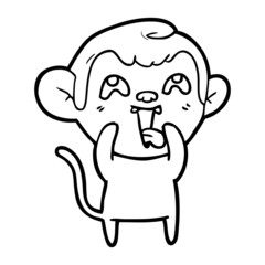 crazy cartoon monkey