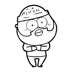 cartoon bearded man
