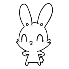 Fototapeta premium cute cartoon rabbit