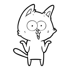 Obraz premium funny cartoon cat