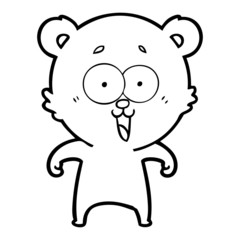 laughing teddy  bear cartoon