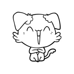 happy little dog cartoon