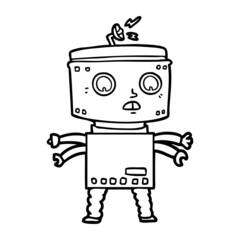 cartoon robot