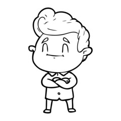 happy cartoon man