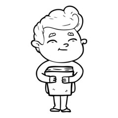 happy cartoon man