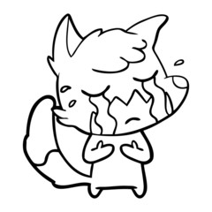 crying fox cartoon