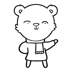 happy cartoon polar bear
