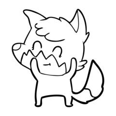 cartoon friendly fox