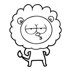 cartoon bored lion