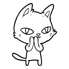 cartoon cat staring
