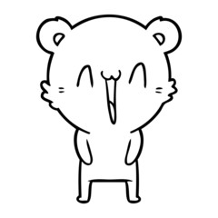 happy bear cartoon