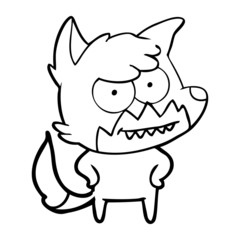cartoon grinning fox