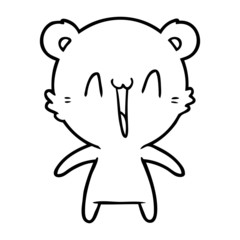 happy polar bear cartoon