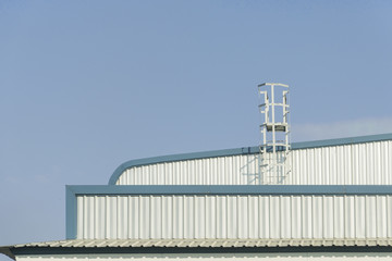 Stairs on the roof of the factory